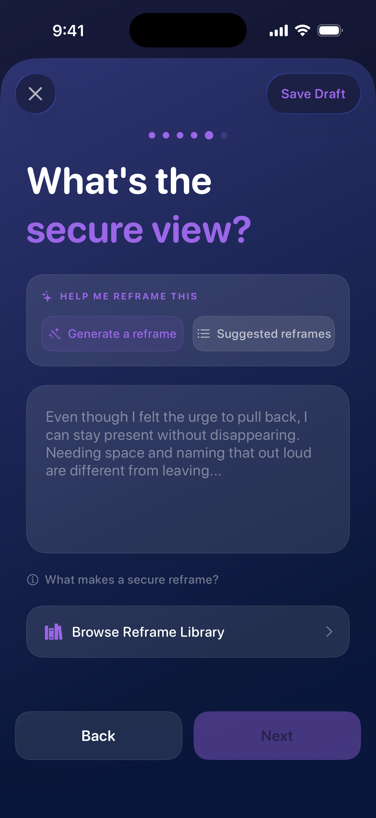 Reframe Step